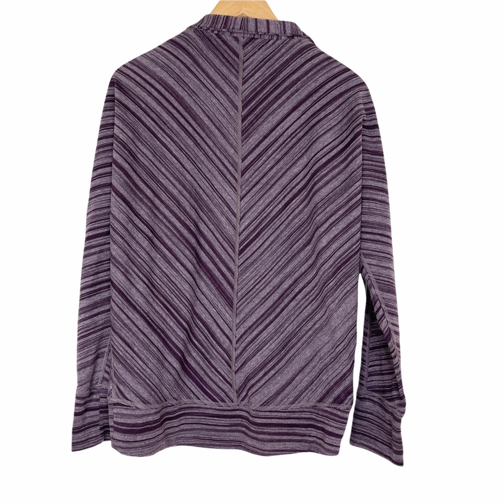 Prana Paradiso Cocoon Cardigan Striped Plum Large - Picture 6 of 8